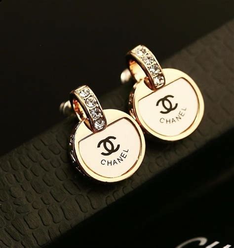 fake gold chanel earrings|knockoff chanel earrings.